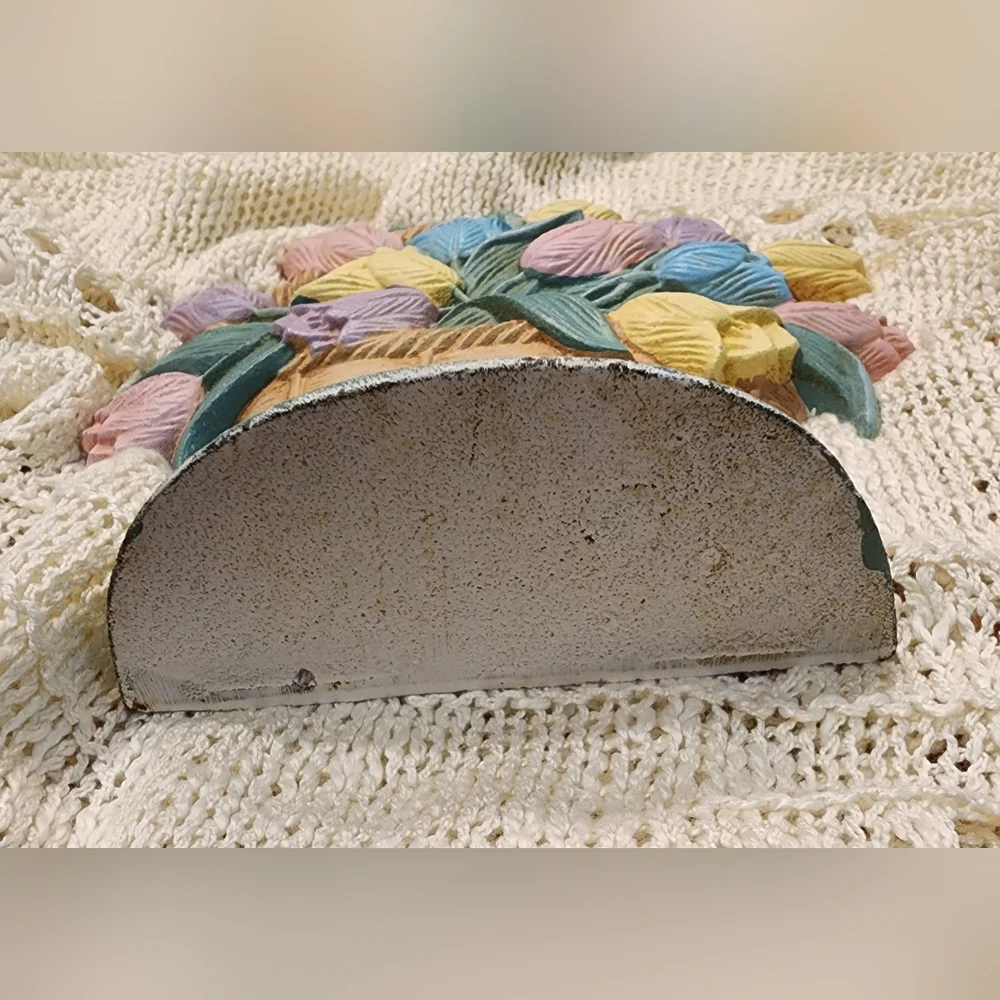 Vintage Midwest Importers of Canon Falls Tulip and Daffodil Basket Doorstop